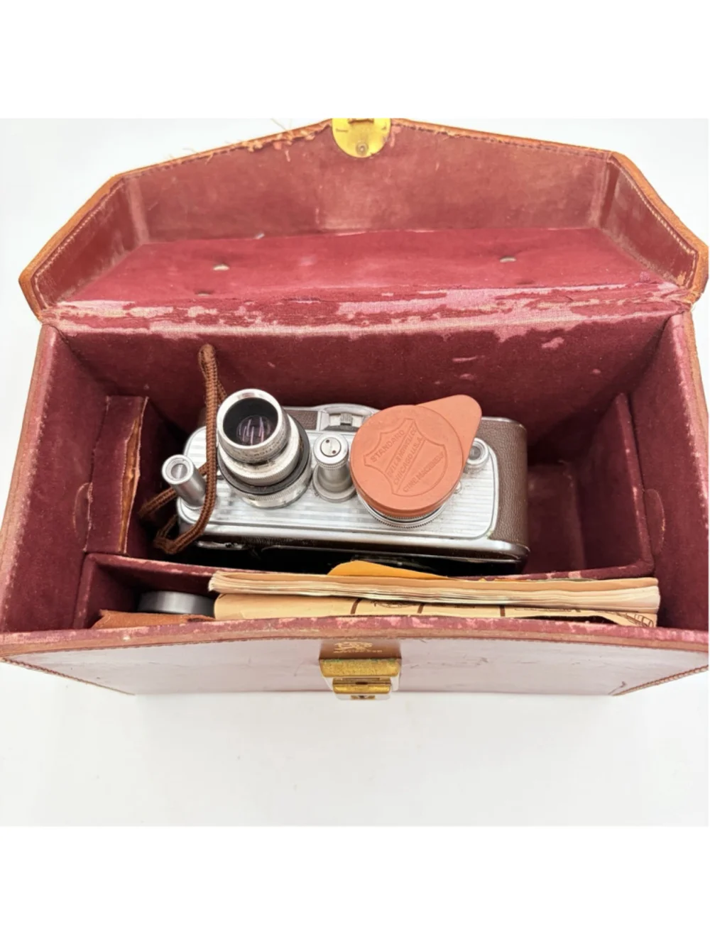 Vintage Bell & Howell Filmo Auto-8 8mm Camera Wollensak Lens Case Untested